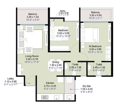 Kohinoor Central Park Hinjewadi 2BHK Image